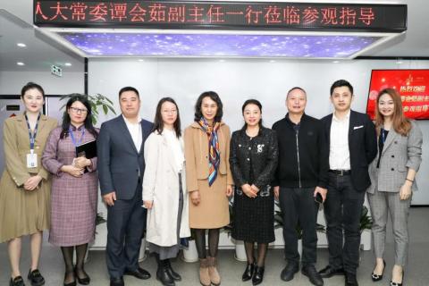 罗湖区人大常委副主任谭会茹一行莅临巅峰国际调研